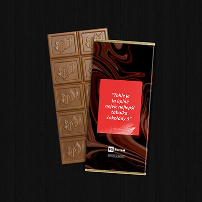 Reklamní čokoláda pro FG Forrest, a.s.